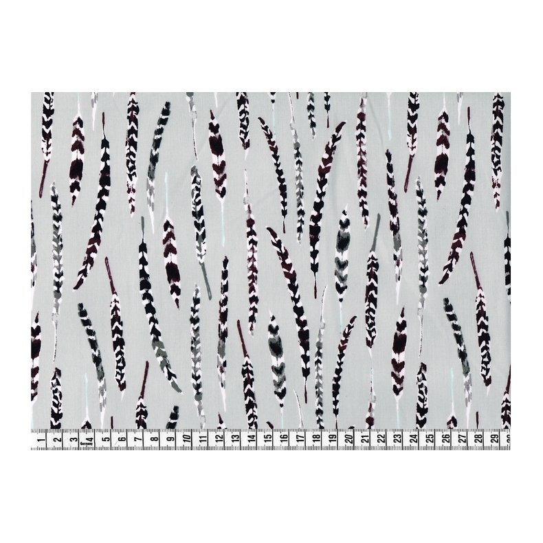 Bomuldsstof, Cheshire Feathers Fog,  pr. m