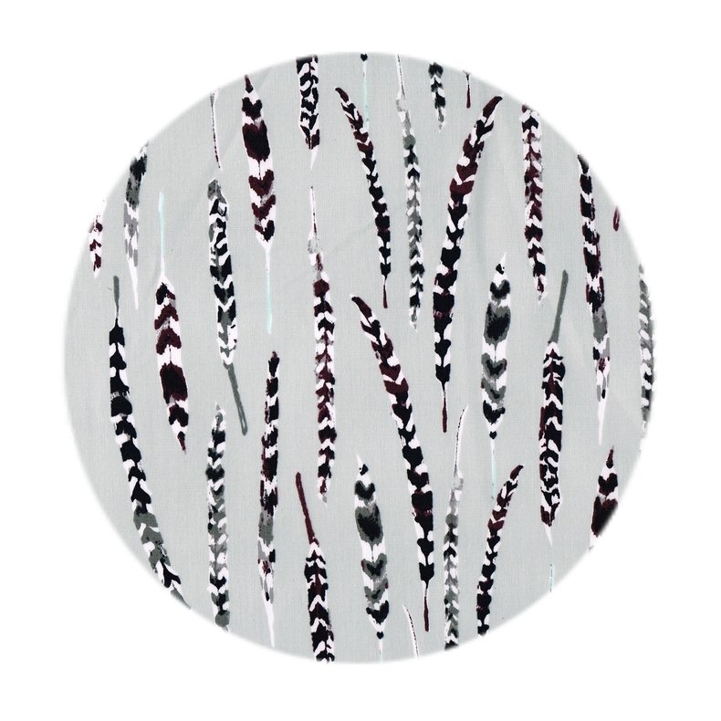 Bomuldsstof, Cheshire Feathers Fog,  pr. m