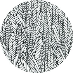 StofRest 1,25 m. Bomuldsstof, Feather Forest