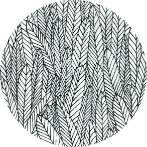 StofRest 1,25 m. Bomuldsstof, Feather Forest