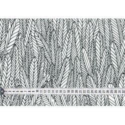 StofRest 1,25 m. Bomuldsstof, Feather Forest