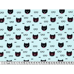 Bomuldsstof med katte. Cool Cats,  pr. m