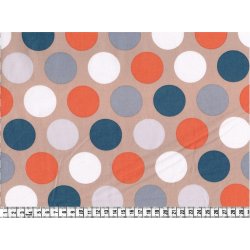 Bomuldsstof med store prikker, pr. m