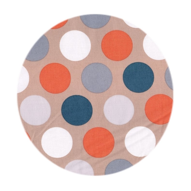 Bomuldsstof med store prikker, pr. m