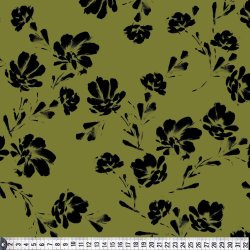 Viskosejersey (modal og tencel) med blomster, pr. m.