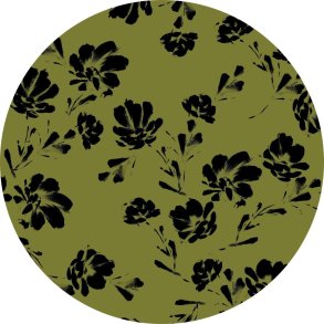 Viskosejersey (modal og tencel) med blomster, pr. m.