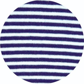 RibStof 1x1. Stribet i bl� og hvid, pr. m.