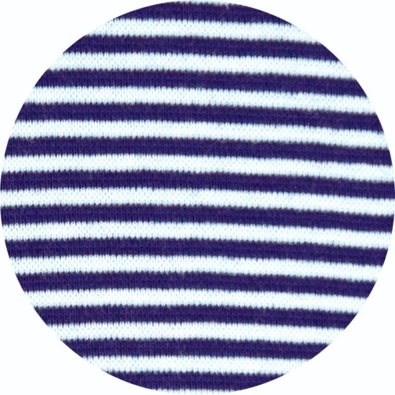 RibStof 1x1. Stribet i bl� og hvid, pr. m.