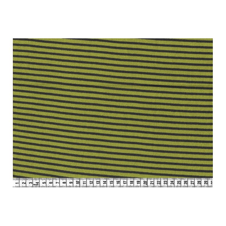 RibStof 2x2; stribet i duo olivengrn, pr. m.