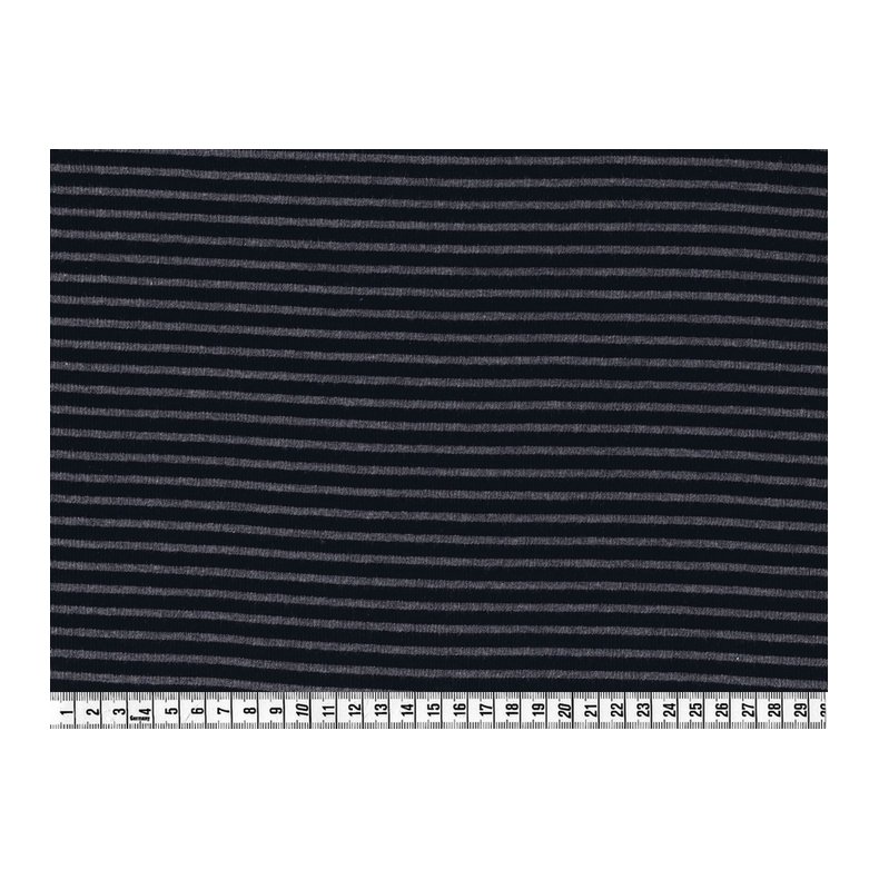 RibStof 2x2; striber i sort og gr, pr. m.