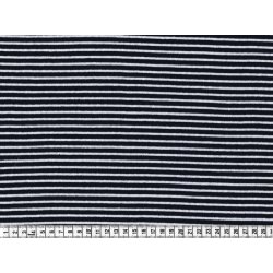 RibStof 2x2; striber i sort og hvid, pr. m.
