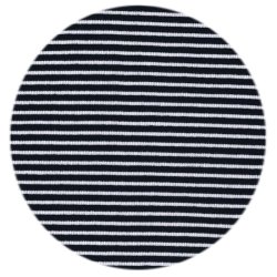 RibStof 2x2; striber i sort og hvid, pr. m.