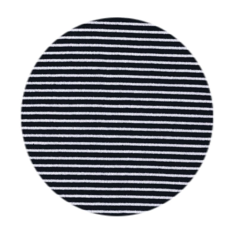 RibStof 2x2; striber i sort og hvid, pr. m.