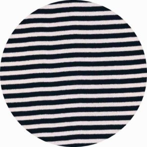 RibStof. Stribet i sort og hvid, pr. m.