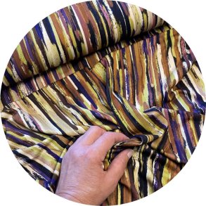 Viskosejersey stof med stribemnster, pr. m.