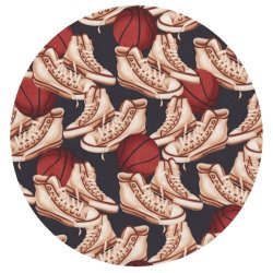 Riley Blake, Stof med Sneakers, sort, pr. m.