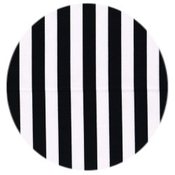 StofRest 0,45 m. Twill med brede striber, sort/hvid