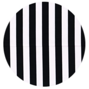 StofRest 0,45 m. Twill med brede striber, sort/hvid