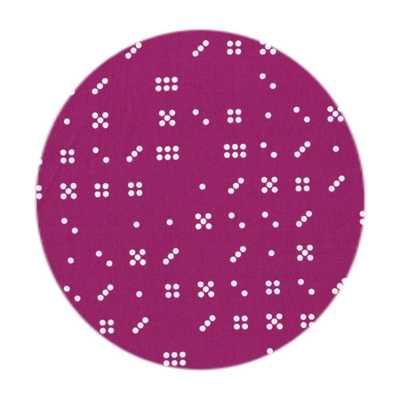 Stof med prikker, Domino Dots i lilla, Michael Miller Fabrics ,  pr. m