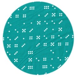 Stof med prikker, Domino Dots i turkisgrn, Michael Miller Fabrics ,  pr. m