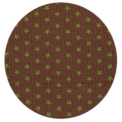 Babyfljl stof med stjerner, brun/olivengrn, pr. m.