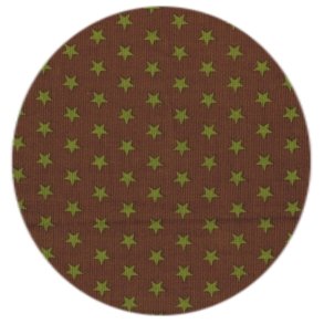 Babyfljl stof med stjerner, brun/olivengrn, pr. m.