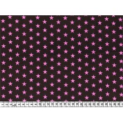 StofRest 0,6 m. Babyfljl stof med stjerner, brun/pink
