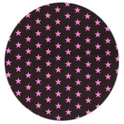 StofRest 0,6 m. Babyfljl stof med stjerner, brun/pink