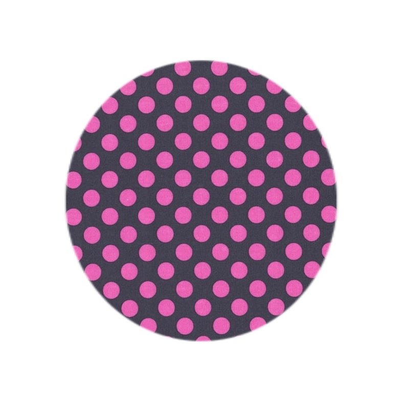 Stof med prikker, Michael Miller Ta Dot pink/gr, pr. m.