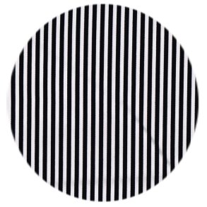 Stof - Twill med smalle striber, sort/hvid, pr. m.