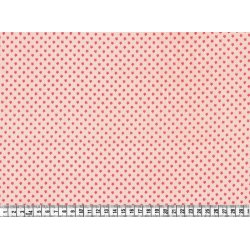 Bomuldsstof, Sm stjerner koral p pudderrosa bund, pr. m.
