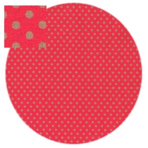 Let bomuldsstof med mini prikker, koral/nougat, pr. m.