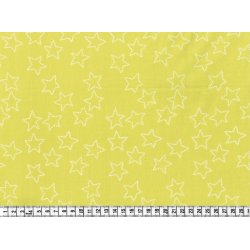 Babyfljlstof, stjerner, Stella corduroy, citrongul, pr. m.