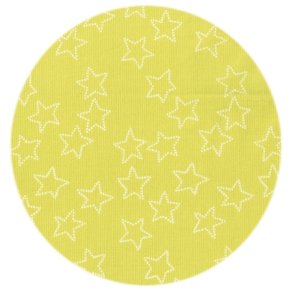 Babyfljlstof, stjerner, Stella corduroy, citrongul, pr. m.