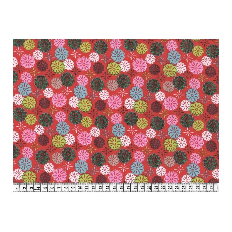 Babyfljlstof, blomster, Mouse Camp fra Windham, pr. m.