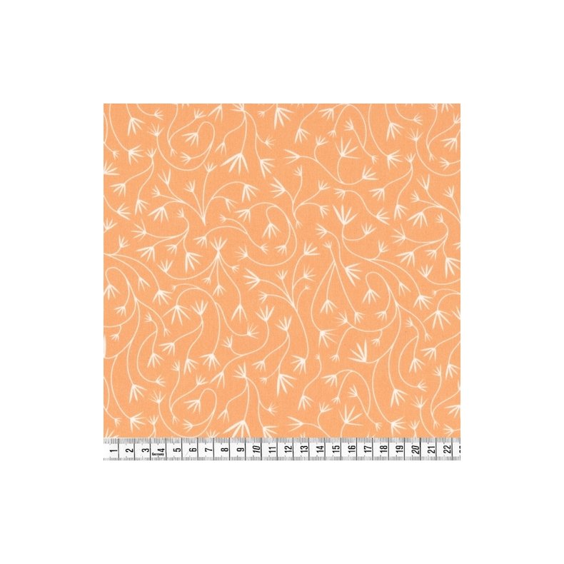 �kologisk bomuldsstof, Cloud9 Gentle Vines, coral