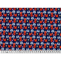 Stof med egern, Squirrels, Michael Miller Fabrics, pr. m.