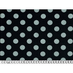 Stof, Michael Miller Quater Dot Silver, black, pr. m.