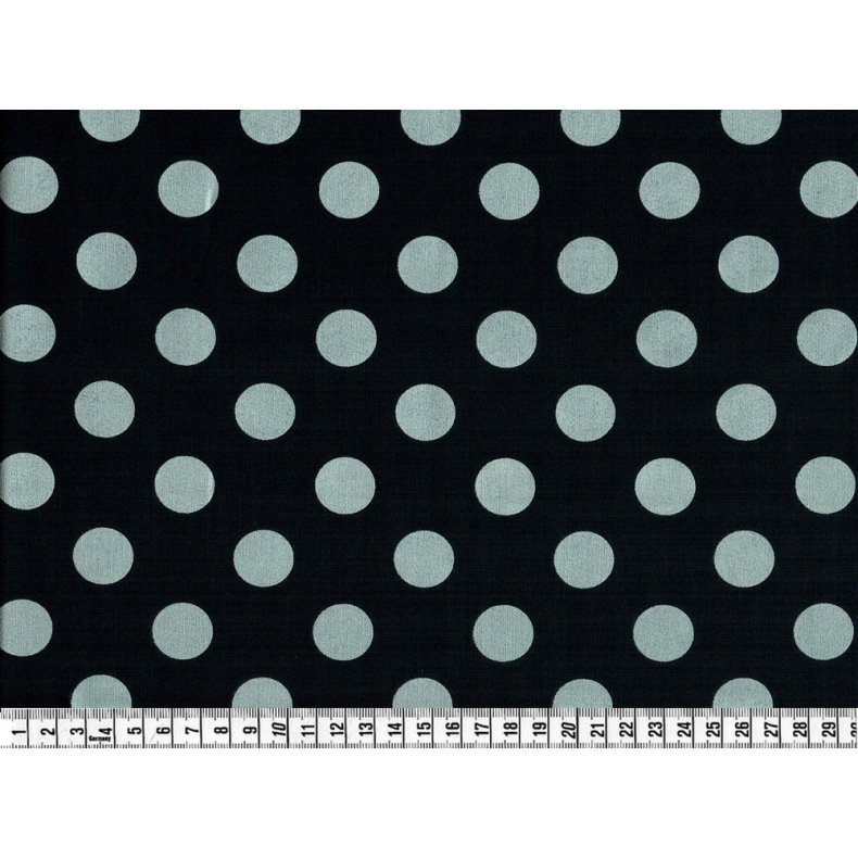 Stof, Michael Miller Quater Dot Silver, black, pr. m.