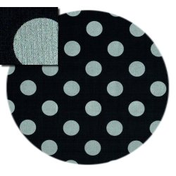 Stof, Michael Miller Quater Dot Silver, black, pr. m.