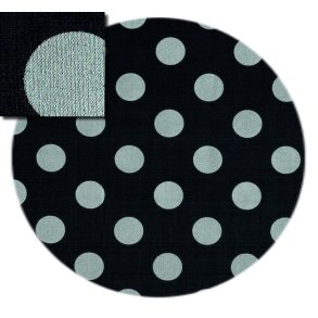 Stof, Michael Miller Quater Dot Silver, black, pr. m.