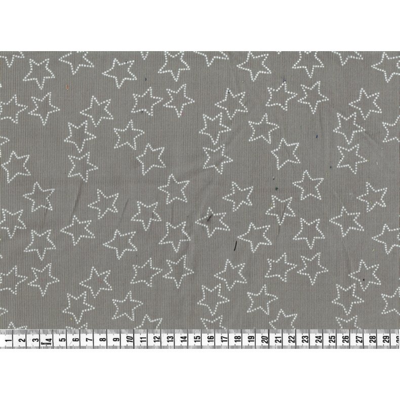 Babyfljlstof, stjerner, Stella corduroy in grey, pr. m.