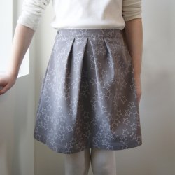 Babyfljlstof, stjerner, Stella corduroy in grey, pr. m.