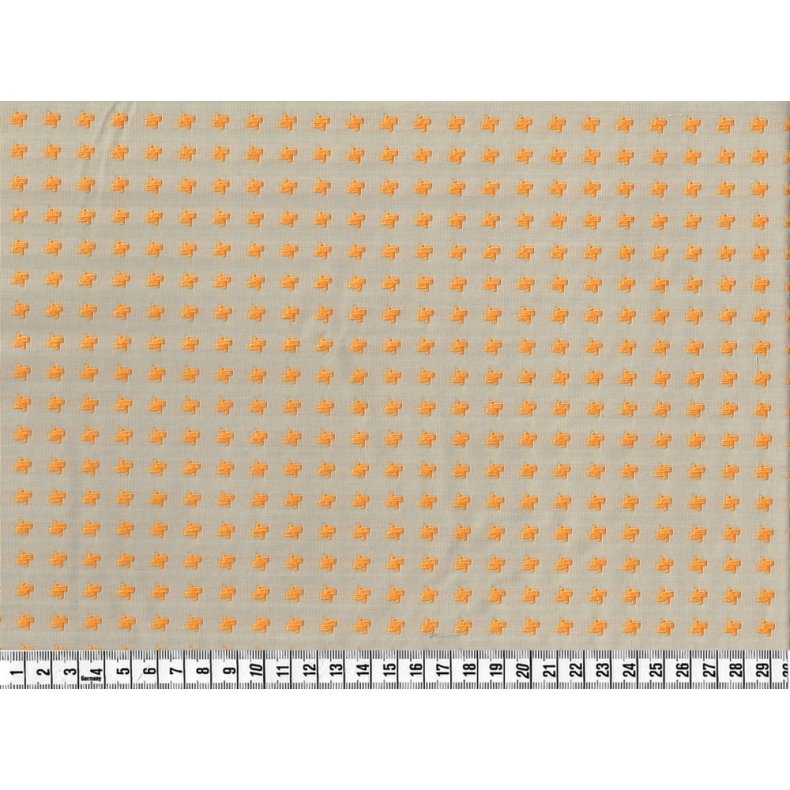 Jaquardstof i beige og gul, pr. m.