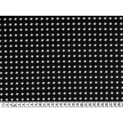 Jaquardstof i sort og hvid, pr. m.