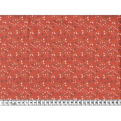 kologisk Bomuldspoplin. Leaves, rust, pr. m.