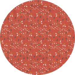 kologisk Bomuldspoplin. Leaves, rust, pr. m.