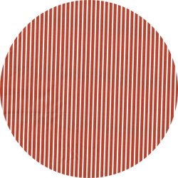 StofRest 1,15 m. Bomuldspoplin. Stribet stof i terracotta og rhvid