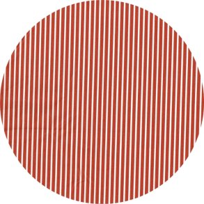 StofRest 1,15 m. Bomuldspoplin. Stribet stof i terracotta og rhvid