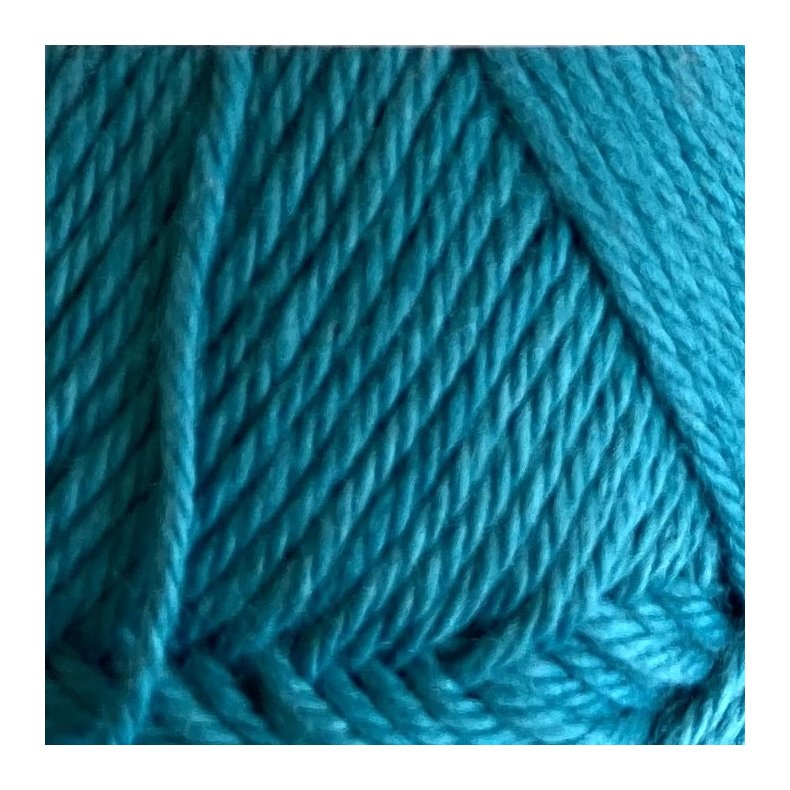 Petrol. �kologisk bomuldsgarn. Karen Klarb�k. Pr. 50 g.